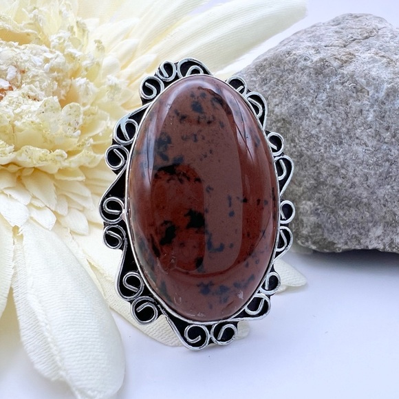 MAHOGANY OBSIDIAN RING - Picture 4 of 8